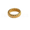 Wave Texture 304 Stainless Steel Finger Rings WGA78FE-03-5