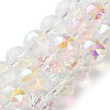 Transparent Electroplate Glass Beads Strands EGLA-N002-34F-H01-1