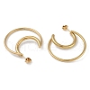 PVD Vacuum Plating 201 Stainless Steel Moon Stud Earrings EJEW-I309-45G-2