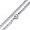 304 Stainless Steel Pendant Necklaces NJEW-C042-06P-4