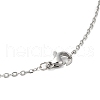 Non-Tarnish 304 Stainless Steel Cable Chain Heart Frame Pendant Necklaces for Women NJEW-U005-03P-3