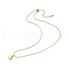 Heart Pendant Necklace with Twist Rope Chains NJEW-G074-45G-3