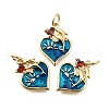 Brass Micro Pave Cubic Zirconia Pendants KK-S523-06G-1