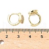 Brass Micro Pave Clear Cubic Zirconia Hoop Earrings EJEW-D323-02G-5