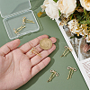 BENECREAT 6Pcs Brass with Rhinestone Pendants KK-BC0014-26G-3
