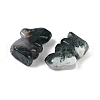 Natural Moss Agate Rabbit Display Decorations G-R007-02H-2