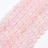 Natural Rose Quartz Beads Strands G-P322-26-8mm-1