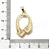 Brass Micro Pave Cubic Zirconia Pendants KK-C090-22G-3