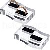 Acrylic with Flannelette Ring Displays RDIS-WH0006-04-1