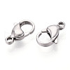 304 Stainless Steel Lobster Claw Clasps STAS-T065-15mm-34P-2