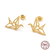 925 Sterling Silver Stud Earrings EJEW-H110-01G-3