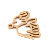 Ion Plating(IP)  201 Stainless Steel Pendants STAS-K003-06G-3