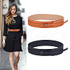 GOMAKERER 2Pcs 2 Colors PU Leather Chain Belts FIND-GO0001-58-1