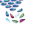 Pointed Back Glass Rhinestone Pendants EGLA-N006-034-2