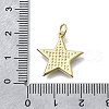 Star Shape Brass Pendants KK-V010-12G-3