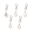Natural Cowrie Shell Pendant Decorations HJEW-JM03318-2
