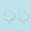 201 Stainless Steel Huggie Hoop Earring Findings STAS-P283-01P-S-1