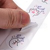 Flat Round Paper Thank You Stickers DIY-C042-11-4