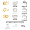 SUNNYCLUE DIY Blank Dome Half Round Adjustable & Cuff Ring Making Kit STAS-SC0004-76-2