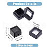 Acrylic Square Loose Diamond Box with Visible Window CON-WH0088-76A-02-2