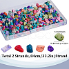 SUNNYCLUE 2 Strands Synthetic Turquoise Beads Strands G-SC0002-50-2