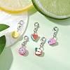 Mixed Fruit Theme Handmade Polymer Clay Pendants Decorations HJEW-JM03225-1