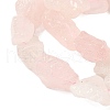 Raw Rough Natural Rose Quartz Beads Strands G-M453-D01-4