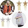 Fingerinspire 4Pcs 2 Style Enamel Rhinestones Sew on/Iron on Patches DIY-FG0002-73-6