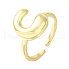 Rack Plating Brass Open Cuff Rings RJEW-S394-01G-C-2