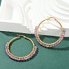Beaded Hoop Earrings EJEW-JE03830-02-1