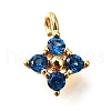 Brass Micro Pave Cubic Zirconia Pendants KK-D356-07A-G-1