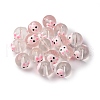 Transparent Glass Enamel Beads GLAA-N049-010-4