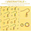 Unicraftale 60Pcs Rainbow Color 304 Stainless Steel French Earring Hooks DIY-UN0003-60-6