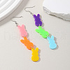 Easter Bunny Acrylic Dangle Earrings for Women's Fashion FF4277-2
