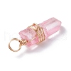 Natural Quartz Pendants PALLOY-JF01270-01-5
