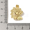 Rack Plating Brass Micro Pave Clear Cubic Zirconia Pendants KK-P267-04A-G-3