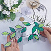 Gorgecraft 1 Set Plant Acrylic Leaf Window Hanging Decorations AJEW-GF0009-95-3