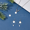 DICOSMETIC 4Pcs 925 Sterling Silver Pendants STER-DC0001-37-4