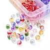 360Pcs 8 Colors Transparent Spray Painted Glass Beads Strands GLAA-YW0001-48-4