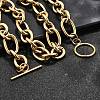 304 Stainless Steel Rolo Chain Necklace BJEW-L399-03G-4