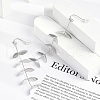 304 Stainless Steel Leaf Stud Earrings for Women EJEW-R008-02P-3