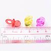 Mixed Color Transparent Acrylic Baby Pacifier Pendants X-TACR-R16-M-4