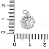 925 Sterling Silver Micro Pave Clear Cubic Zirconia Charms STER-S010-03D-P-3
