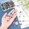 Mixed Styles Handmade Lampwork Glass European Beads LPDL-PH0001-03-WH-4
