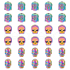  30Pcs 3 Style Rack Plating Alloy European Beads PALLOY-NB0003-86-1