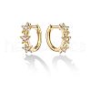 Brass Cubic Zirconia Hoop Earrings FS-WG6F7A1-02-1