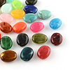 Oval Imitation Gemstone Acrylic Beads X-OACR-R047-M-1