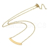 Valentine's Day Rectangle 304 Stainless Steel Pendants Necklaces NJEW-K266-02G-2