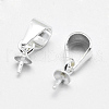 Anti-Tarnish Rhodium Plated 925 Sterling Silver Pendant Bails STER-E050-05P-1