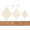 Yilisi DIY Rhombus Shape Natural Wood Pendants Earring Making Kits DIY-YS0001-14-7